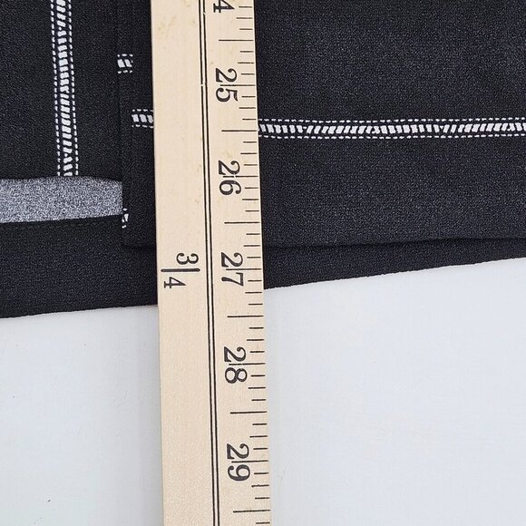 Ali Miles Striped Tunic Top Black Women’s Size S Boxy Lagenlook Relaxed Fit - Picture 11 of 11